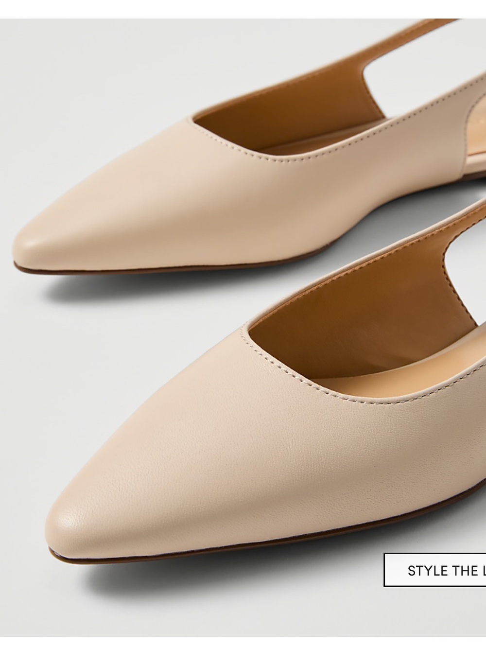 Ann Taylor almond toe leather flat